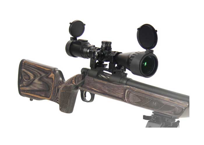 Leapers UTG 3-9x40 AO True Hunter Rifle Scope, EZ-TAP, Illuminated Mil-Dot Reticle, 1/4 MOA, 1" Tube, See-Thru Weaver Rings