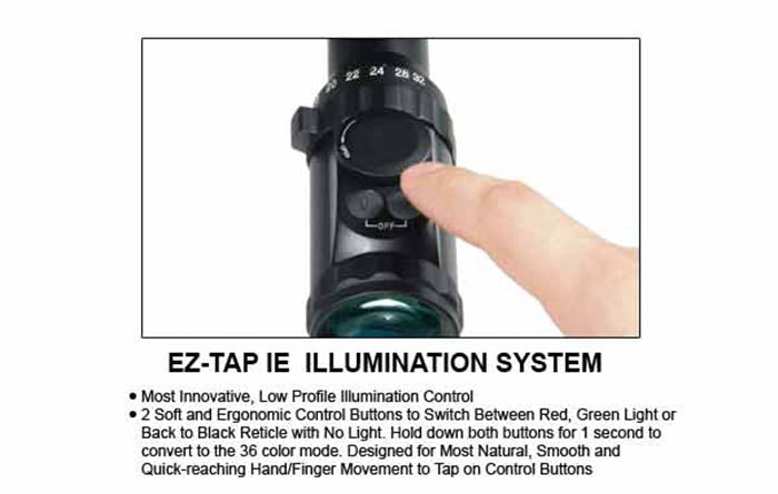 Leapers 3-12X44 AO SWAT Compact Accushot Rifle Scope, EZ-TAP, Illuminated Mil-Dot Reticle, 1/4 MOA, 30mm Tube, See-Thru Weaver Rings