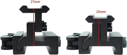 Adjustable Optics Mounts Picatinny Riser Mount, 13 Slots QD Adjustable Height Riser Mount for Red Dot Sight Scopes and Optics