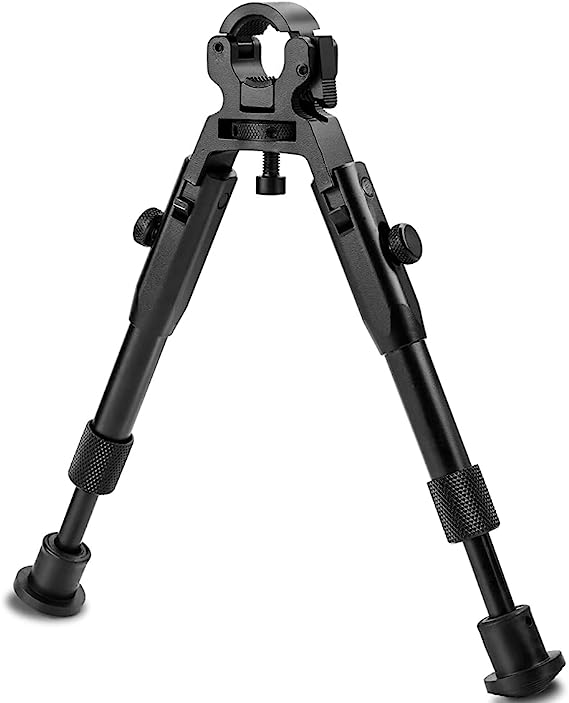 JINSE Clamp-on Bipod, Universal Barrel Bipod, Foldable Lightweight Bipod , Barrel Size: 0.4'' to 0.7''