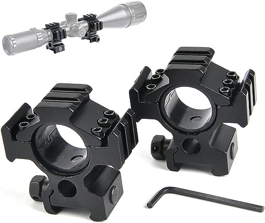 BESTSIGHT Scope Ring 1inch&30mm Scope Mount High Profile Multi Picatinny Weaver Rail Scope Mount kit