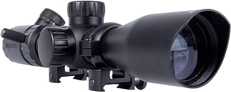 Monstrum 3-9x32 Rifle Scope with High Profile Scope Rings