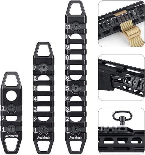 Aecktech Compatible fits Mlocks/Keymods Rail,3-Slot 7-Slot 11-Slot Aluminum Rail Section Accessories for Mlocks/Keymods System