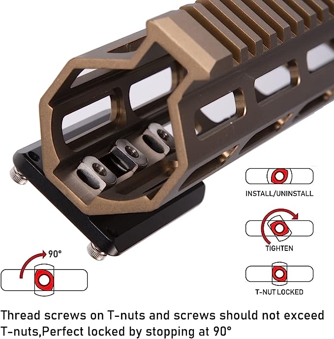 Mlok Arca Swiss Tripod Mount Plate, Mlok to Arca(ARCA-Swiss)/RRS(Really Right Stuff) Dovetail Rail Adapter, Mlok Convert to ARCA/RRS Quick Release Plate Rail,Mlok Hunting Tripod Mount Adapter