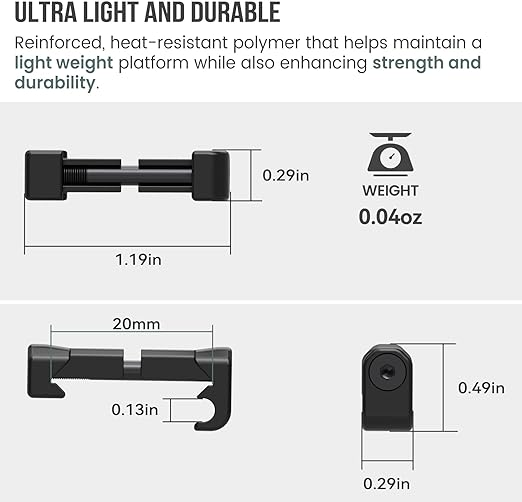 Guardtier CGM908 Picatinny Pressure Switch Cable Management Guides 8 Pack, Flashlight Laser Wire Clips - Black