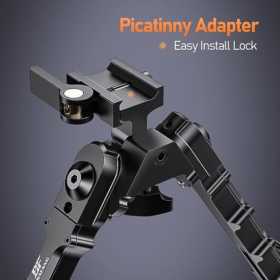 6' - 9'' Picatinny Bipod,5 Adjustable Height for Hunting