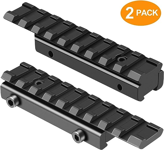 LONSEL Dovetail to Picatinny Rail Adapter 11mm Dovetail to 21mm Picatinny/Weaver Rail Convert Mount - Low Profile Scope Riser Rail Adaptor - Base Mount 3/8" to 7/8" Converter