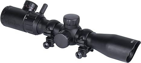 Monstrum 3-9x32 Rifle Scope with High Profile Scope Rings