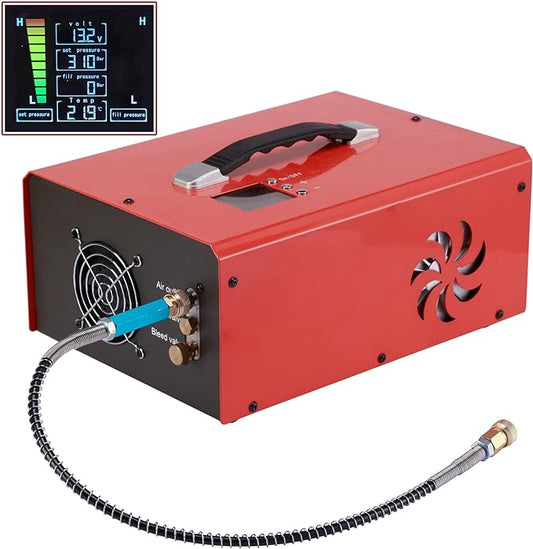 ORCAIR Digital Auto Stop PCP Air Compressor 4500psi 12V 110V Auto Shut Off PCP Compressor