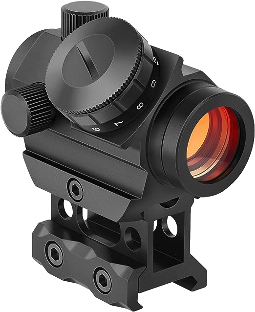 MidTen 2MOA Micro Red Dot Sight 1x25mm Reflex Sight Waterproof & Shockproof & Fog-Proof Red Dot Scope with 1 inch Riser Mount