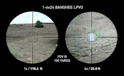 Monstrum Banshee 1-6x24 LPVO Rifle Scope with Offset Scope Mount MX1 reticle