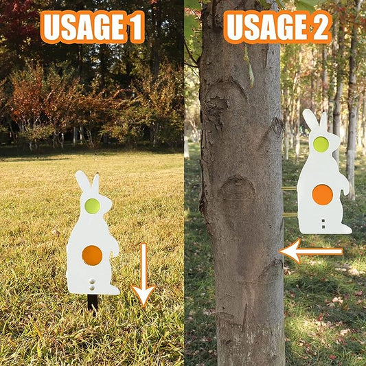 Highwild Metal Animal Resetting Target Neon Plates - Two Methods of Use - Rated for .22/.177 Air Guns