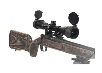 Leapers UTG 3-9x40 AO True Hunter Rifle Scope, EZ-TAP, Illuminated Mil-Dot Reticle, 1/4 MOA, 1" Tube, See-Thru Weaver Rings