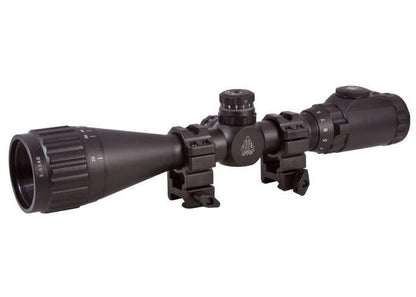 Leapers UTG 3-9x40 AO True Hunter Rifle Scope, EZ-TAP, Illuminated Mil-Dot Reticle, 1/4 MOA, 1" Tube, See-Thru Weaver Rings
