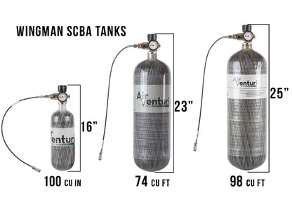 Air venturi 100 cu inch portable pcp tank