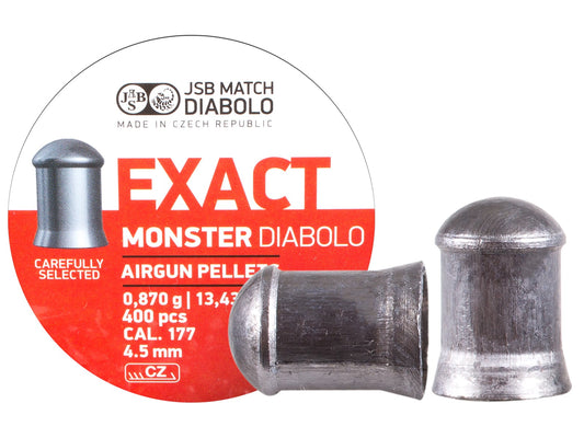 JSB Exact Monster .177 Cal, 13.4 Grains, Cylindrical, 400ct