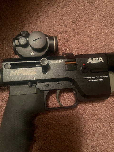 (USED) AEA HP SS .25 CALIBER WITH HAWK RED DOT