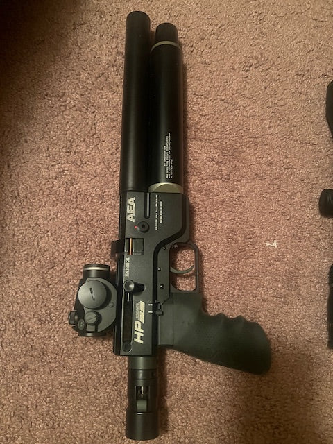(USED) AEA HP SS .25 CALIBER WITH HAWK RED DOT