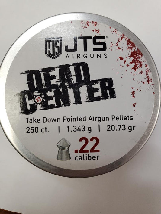 JTS Dead Center Precision .22 cal 20.73g pointed pellets 250ct